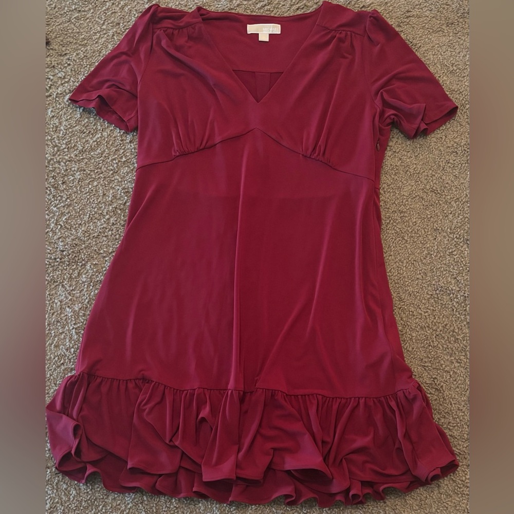 Michael Kors Deep Red Mini Dress